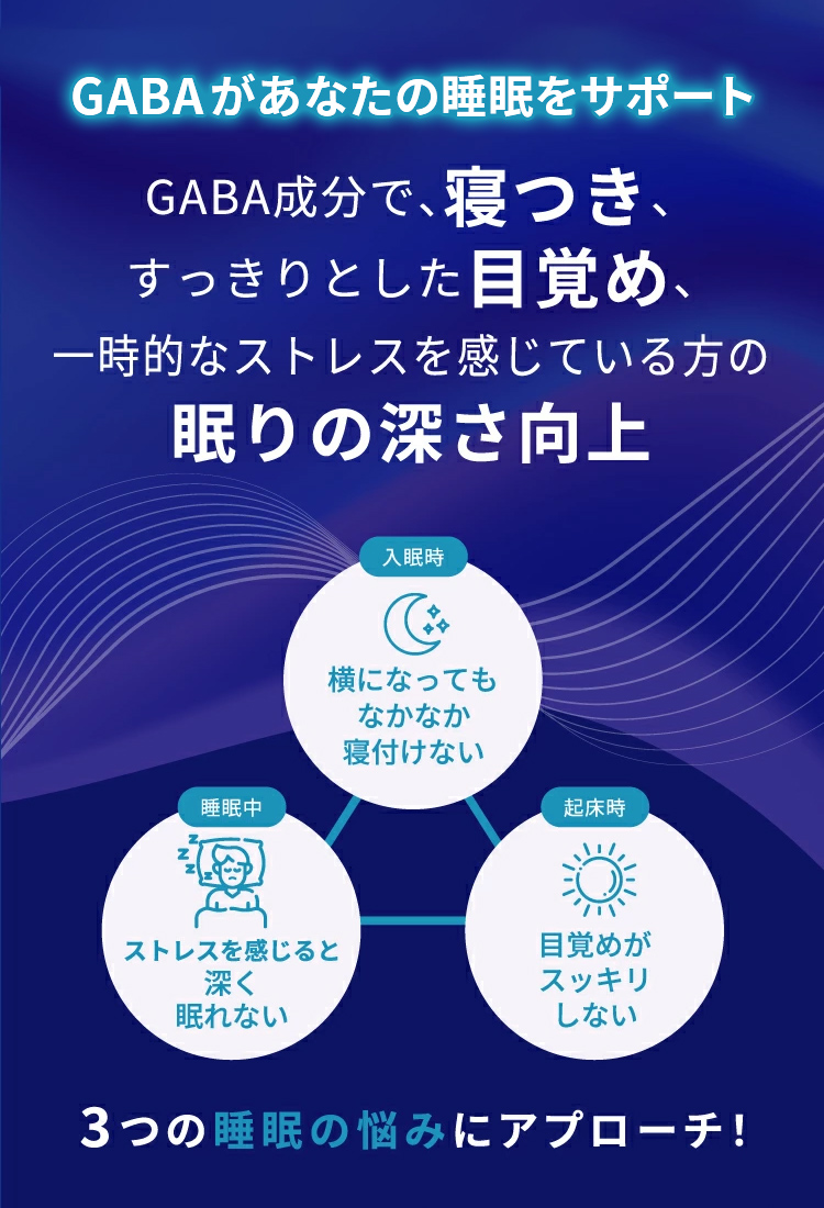 GABAがあなたの睡眠をサポート