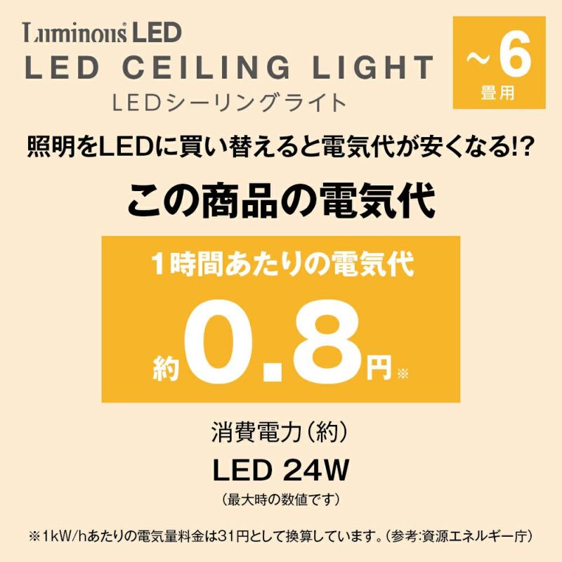 LuminousLED(ルミナス) LEDシーリングライト ～6畳用 調光調色モデル E50-X06DS 【SH】 | DOSHISHA Marche