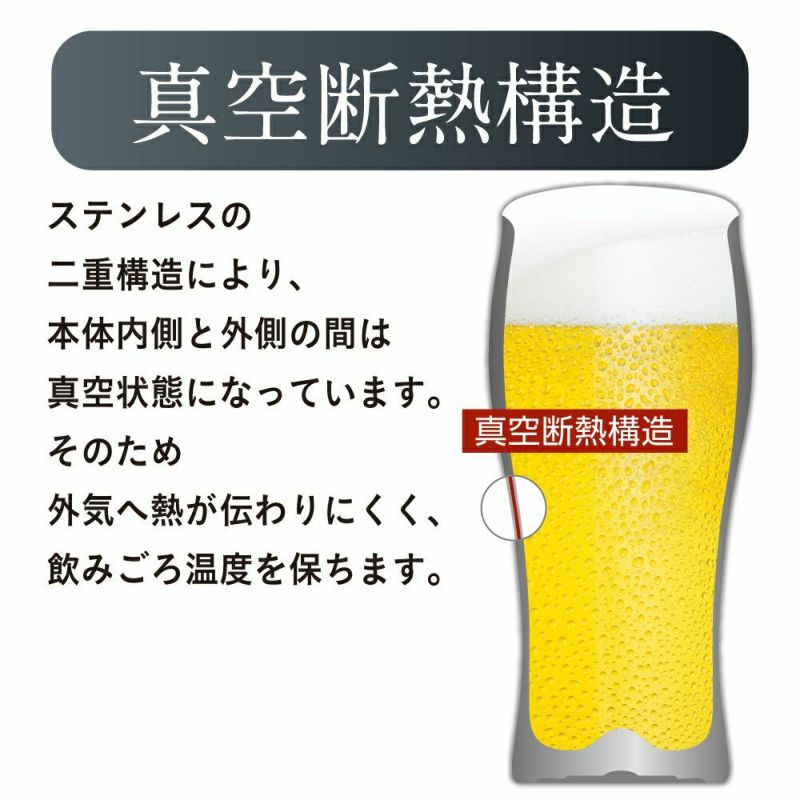 飲みごろ ビールタンブラー420ml ヒゲ DSB-420HG