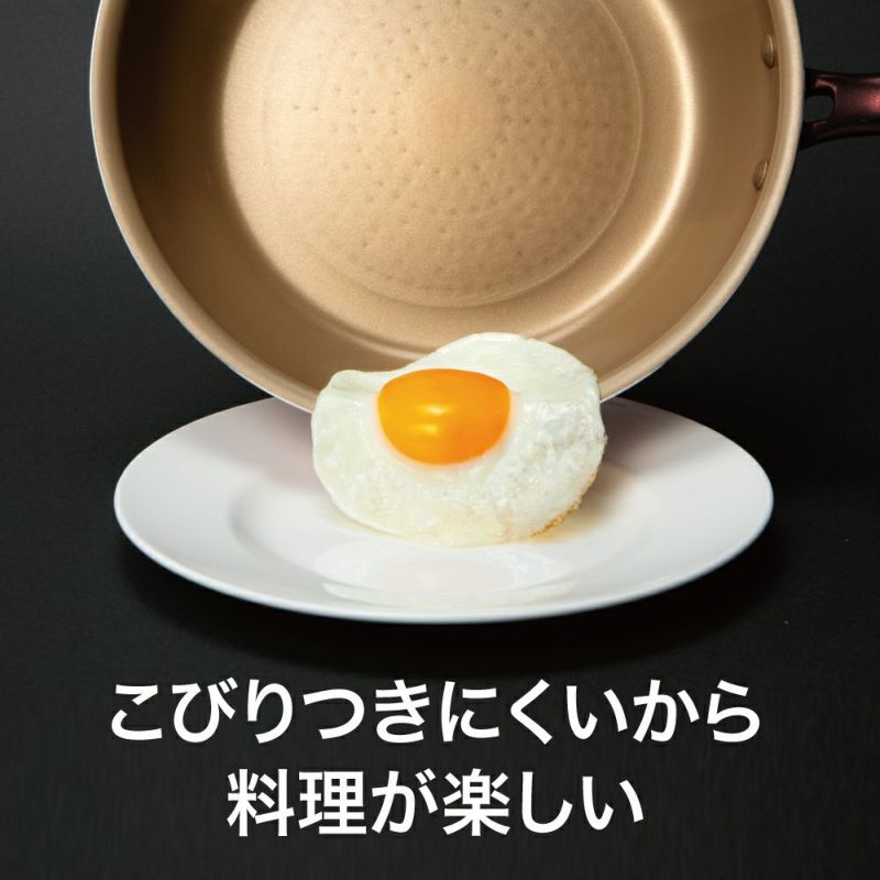 evercook(エバークック) エバークックα IH対応 フライパン22cm レッド