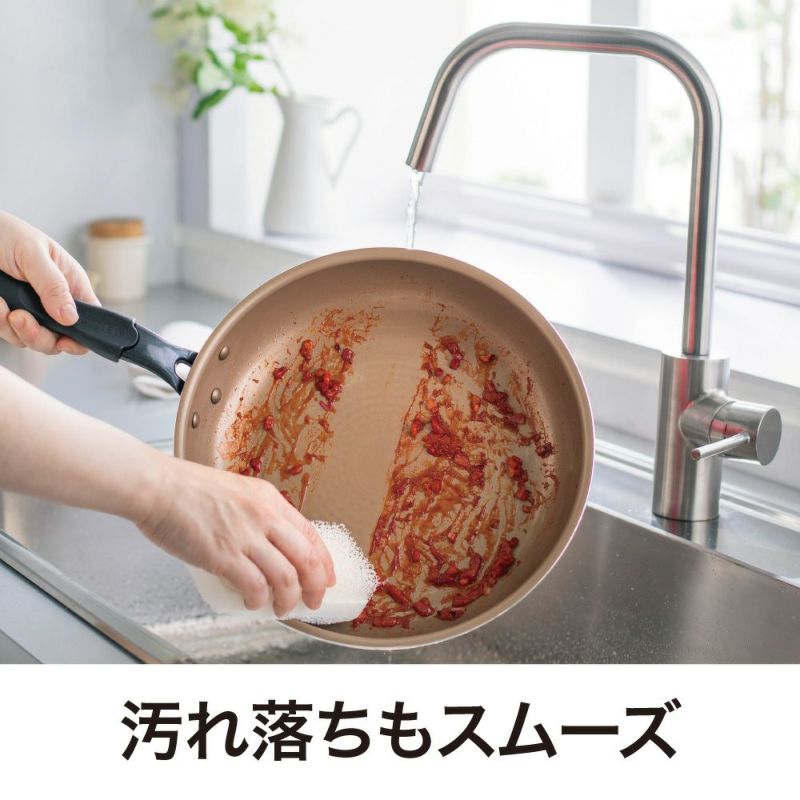 evercook(エバークック) エバークックα IH対応 フライパン22cm レッド