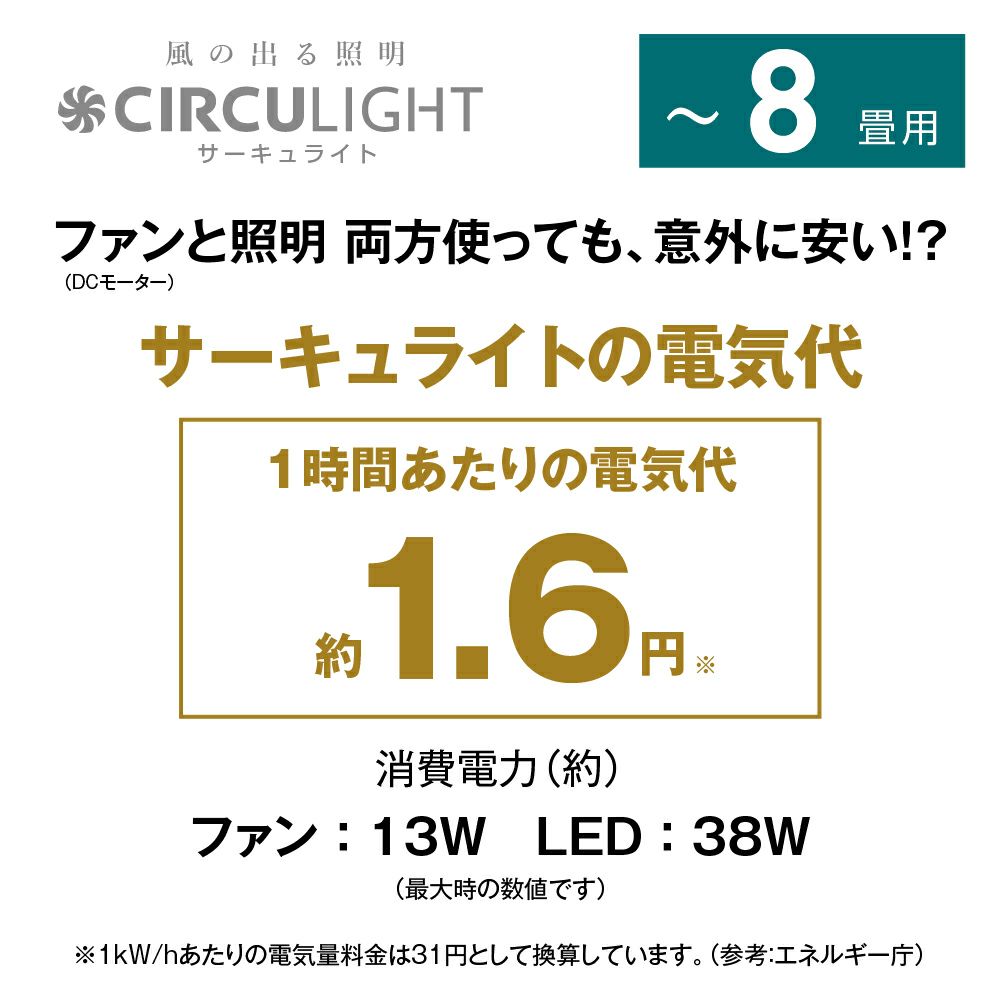 CIRCULIGHT(サーキュライト) EZシリーズ スイングモデル 8畳タイプ DCC 