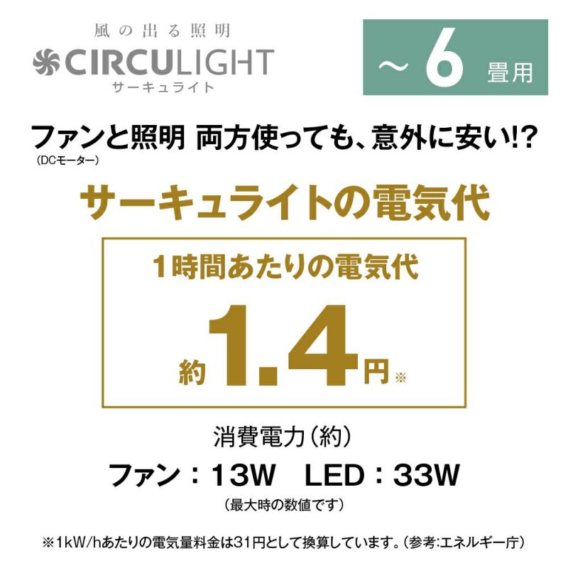 CIRCULIGHT(サーキュライト) EZシリーズ スイングモデル 6畳タイプ DCC-SW06EC