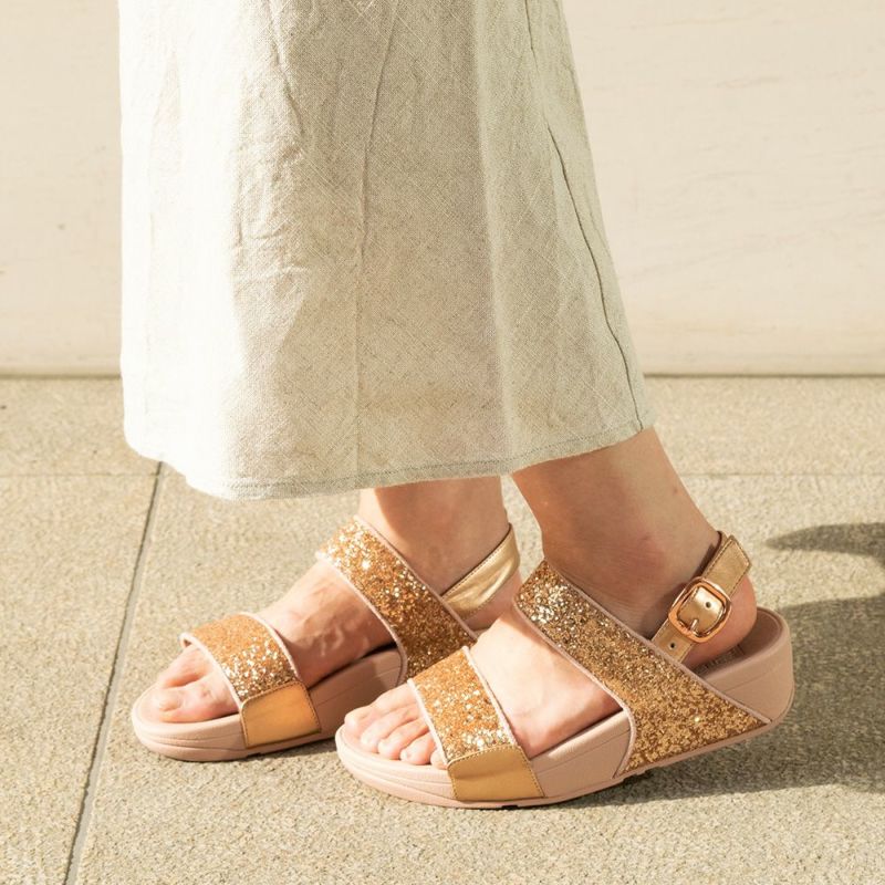 大決算》fitflop(フィットフロップ) LULU GLITTER BACK-STRAP SANDALS