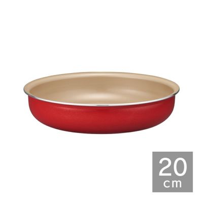 evercook(エバークック) IH対応 選べるシリーズ 着脱式 フライパン20cm レッド 1年保証 EIDFP20RD (専用ハンドルミニのみ対応) 【HO】