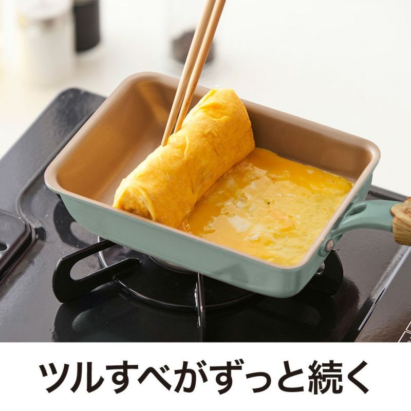 evercook(エバークック) 【限定色】 IH対応 玉子焼フライパン 13×18cm