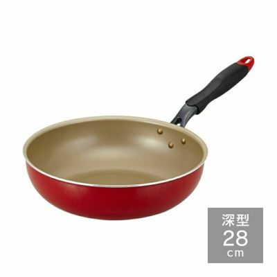 evercook(エバークック) α(アルファ) IH対応 フライパン28cm レッド 2