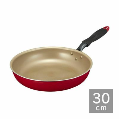 evercook(エバークック) IH対応 フライパン30cmレッド 500日保証