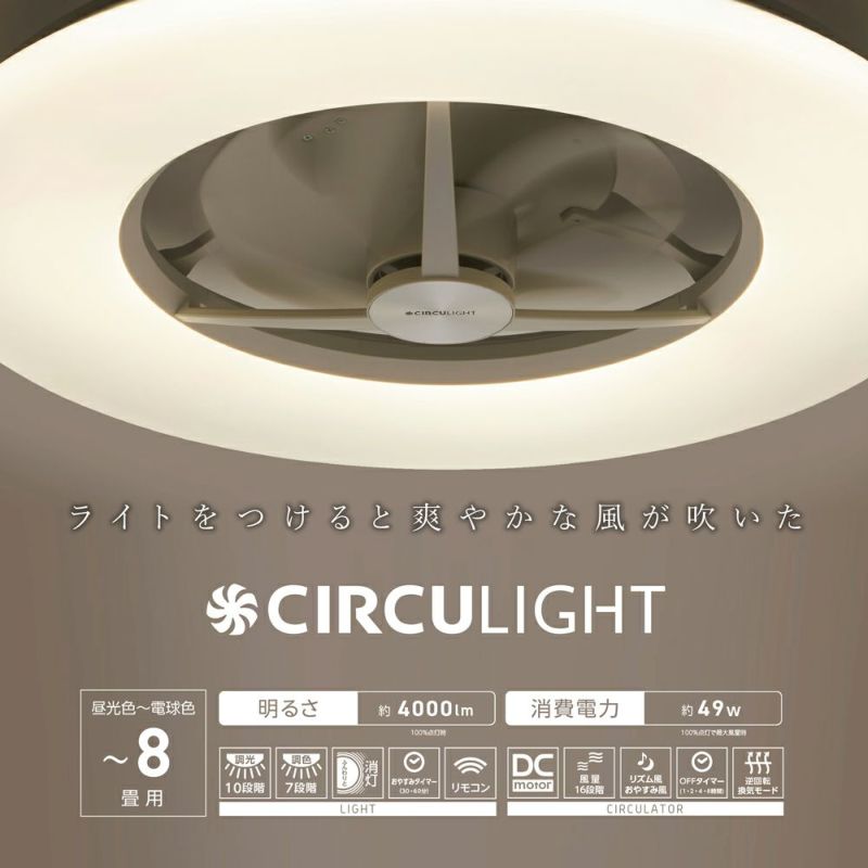 CIRCULIGHT(サーキュライト) シーリングシリーズ 8畳タイプ DCC-A08CM ...