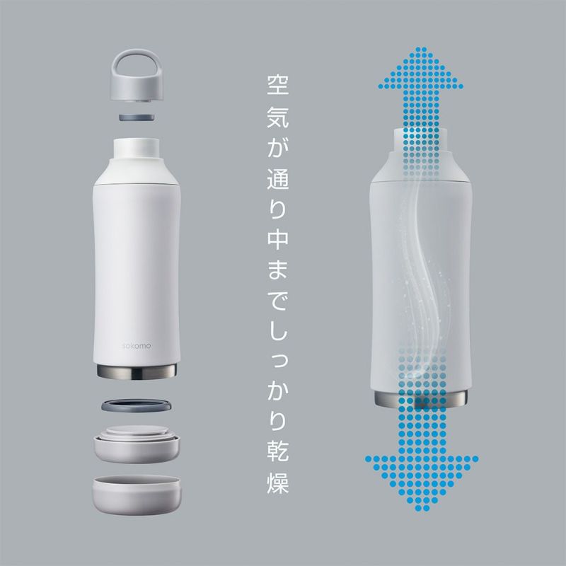 sokomo そこまで洗えるボトル500ml ホワイト SAMB500WH 【HO】 | DOSHISHA Marche