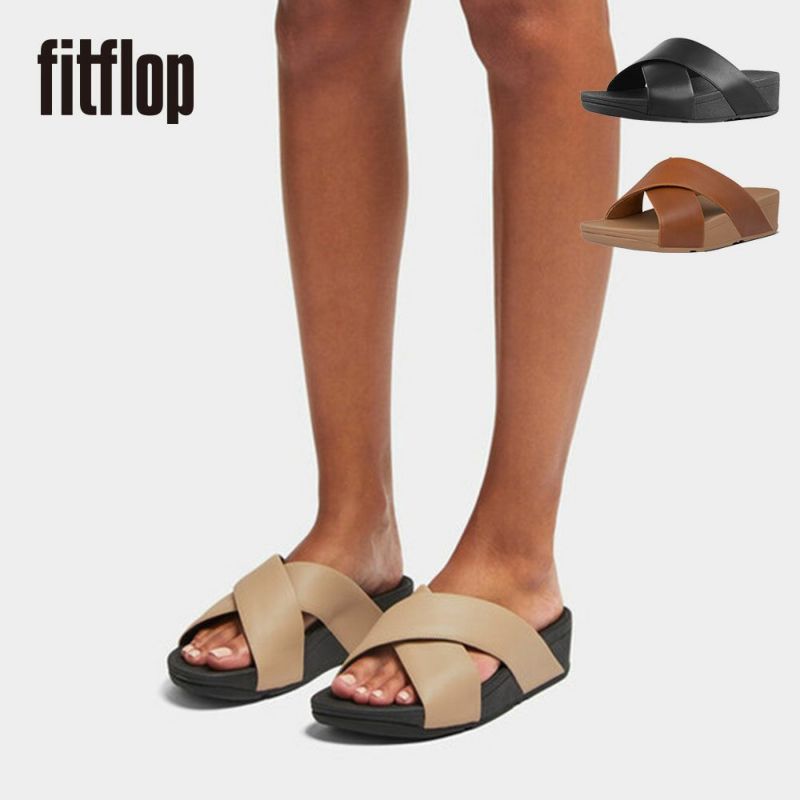 fitflop(フィットフロップ) LULU CROSS SLIDE SANDALS - LEATHER K04【BZ】 | DOSHISHA  Marche