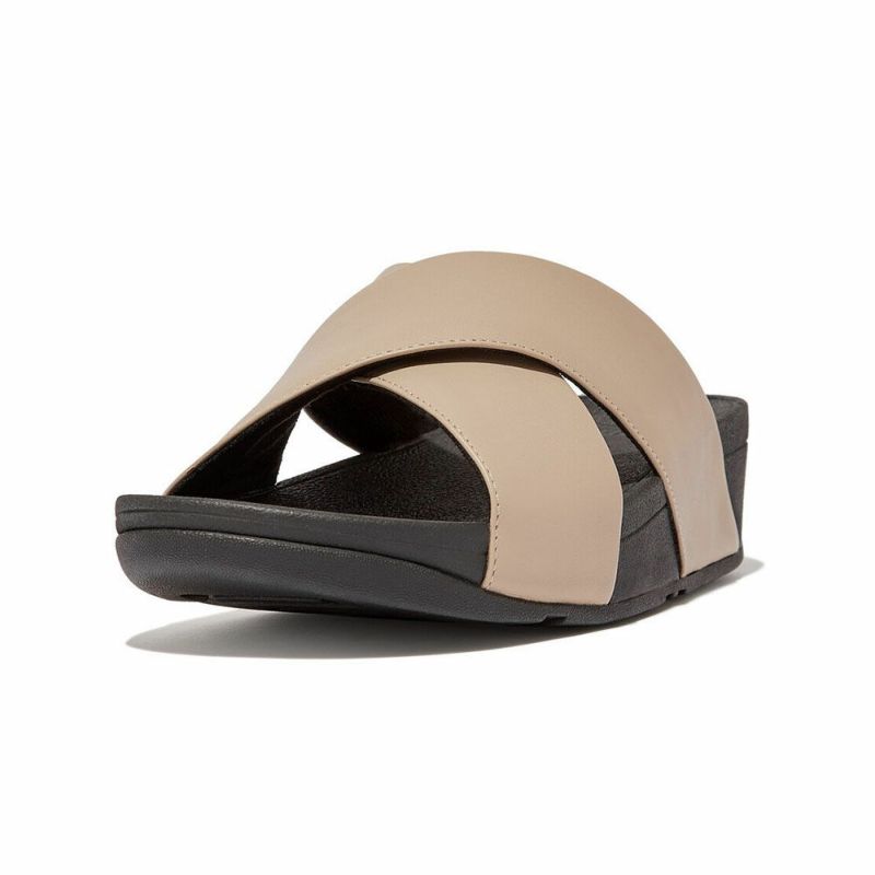 fitflop(フィットフロップ) LULU CROSS SLIDE SANDALS - LEATHER K04 