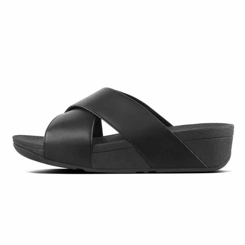 fitflop(フィットフロップ) LULU CROSS SLIDE SANDALS - LEATHER K04 