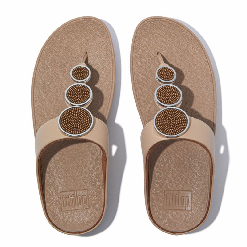 fitflop(フィットフロップ) HALO BEAD-CIRCLE LEATHER TOE-POST