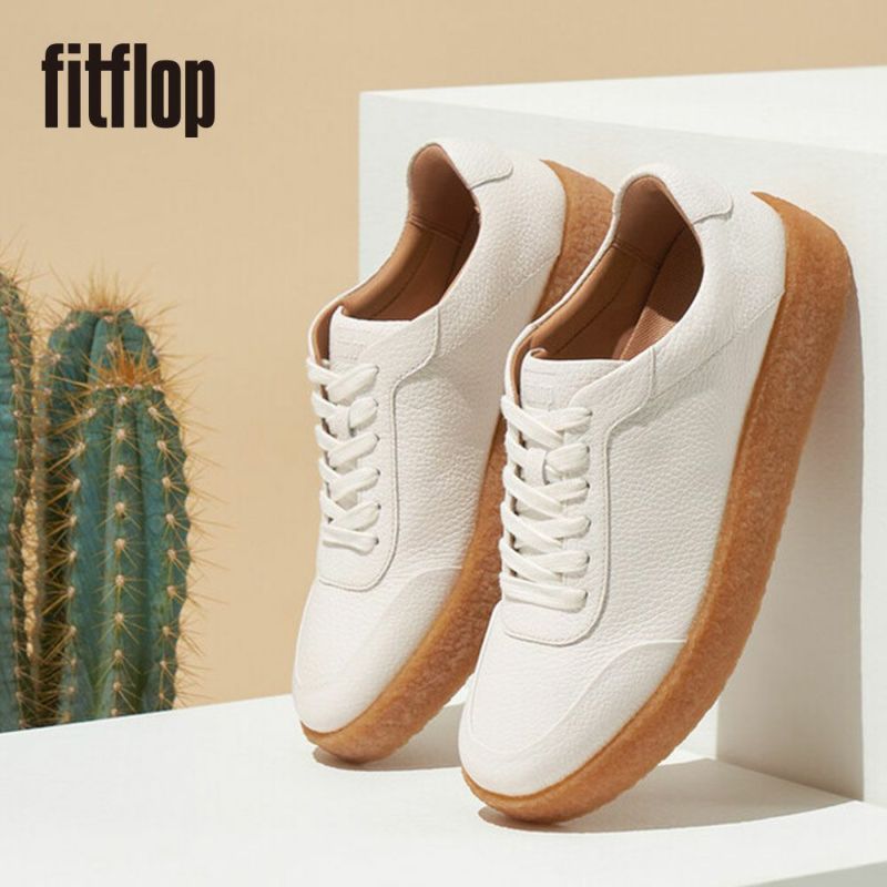 fitflop(フィットフロップ) RALLY TUMBLED-LEATHER CREPE SNEAKERS GL9