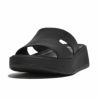 fitflop(フィットフロップ) F-MODE RAW-EDGE LEATHER FLATFORM H-BAR SLIDES HM3【BZ】