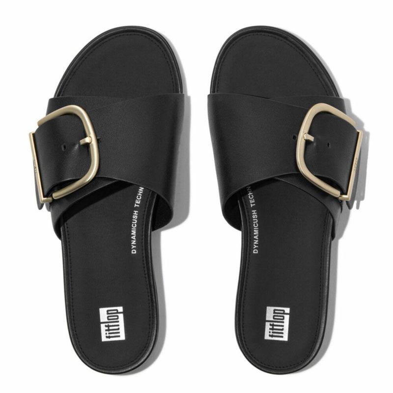 fitflop(フィットフロップ) GRACIE MAXI-BUCKLE LEATHER SLIDES HM6