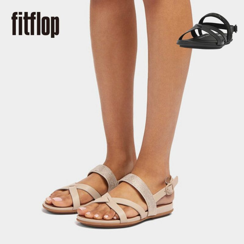 fitflop(フィットフロップ) GRACIE CRYSTAL LEATHER STRAPPY BACK