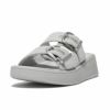 fitflop(フィットフロップ) F-MODE BUCKLE SHIMMERLUX FLATFORM TWO-BAR SLIDES HG5【BZ】