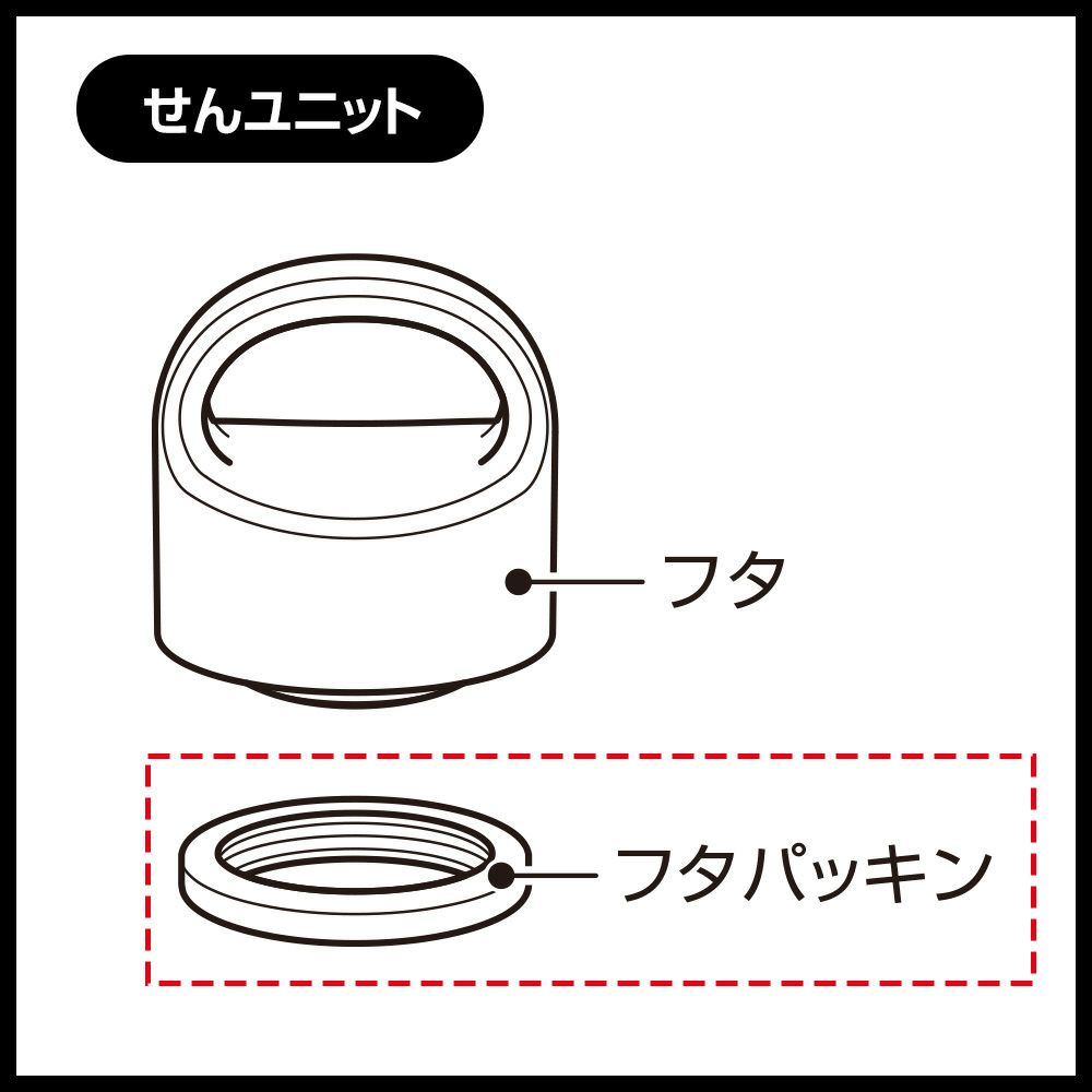 sokomo そこまで洗えるボトル 全サイズ共通 フタパッキン1 SAMB-UP1  