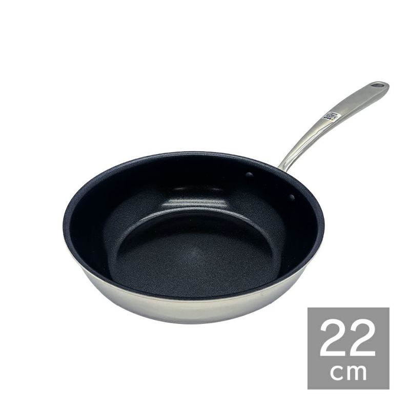 訳アリ商品】evercook（エバークック）αステンレス22cmフライパン EASFP22SV 【HO】 | DOSHISHA Marche