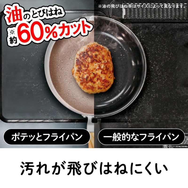 母の日》ポテッと IH対応 フライパンSサイズ深型 コーラルピンク