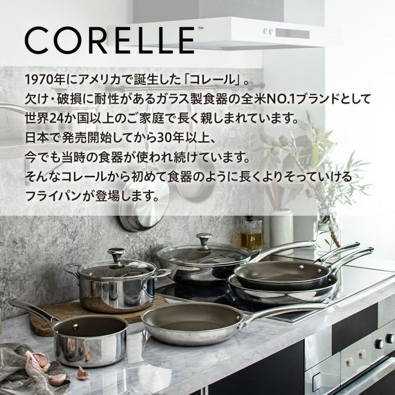 CORELLE(コレール) IH対応 フライパン 26cm CSFP26SV【HO】 | DOSHISHA