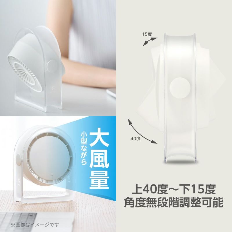 大風量クリアパーソナルファン ホワイト FBA-142BWH【KA