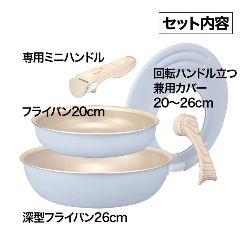evercookアルファ　リミテッドモデル4点セット evercook(エバークック) 【限定色】 選べるシリーズ 着脱式 4点
