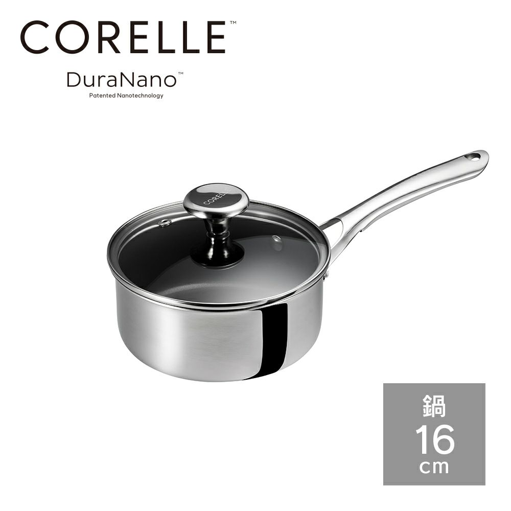 CORELLE(コレール) IH対応 ソースパン 16cm ガラスふた セット