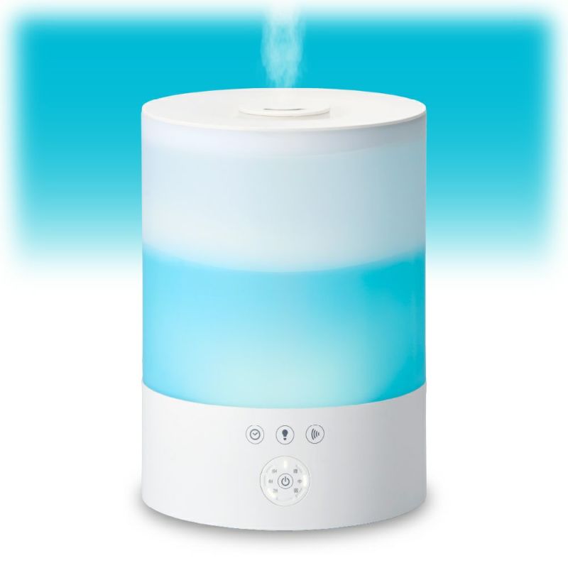 サーモカラーお手入れカンタン アロマ対応超音波式加湿器 ホワイト KWA